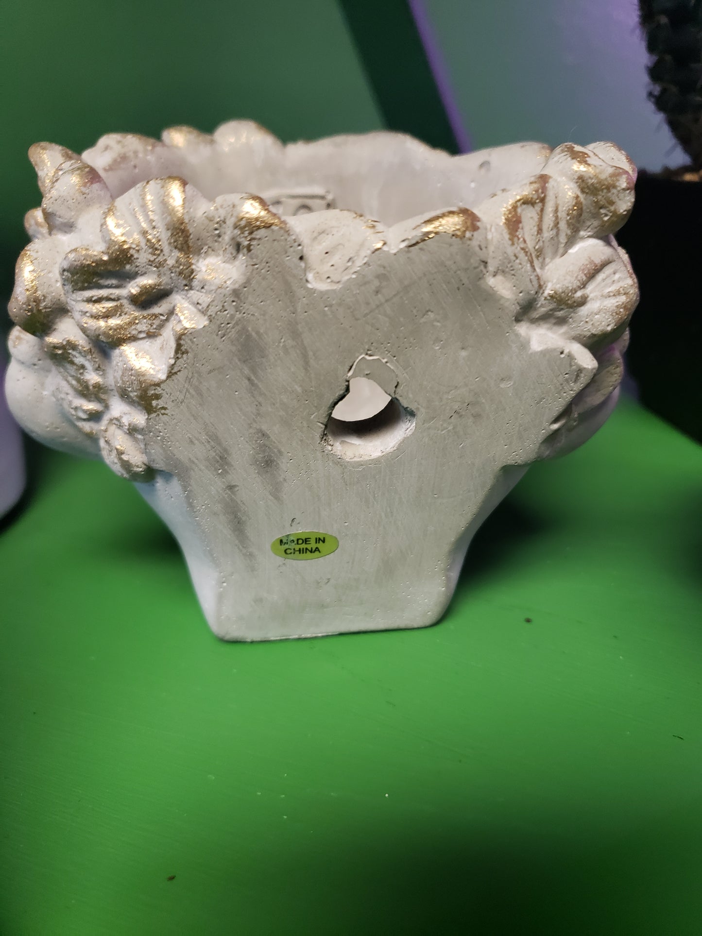 Concrete Face Plant Pot