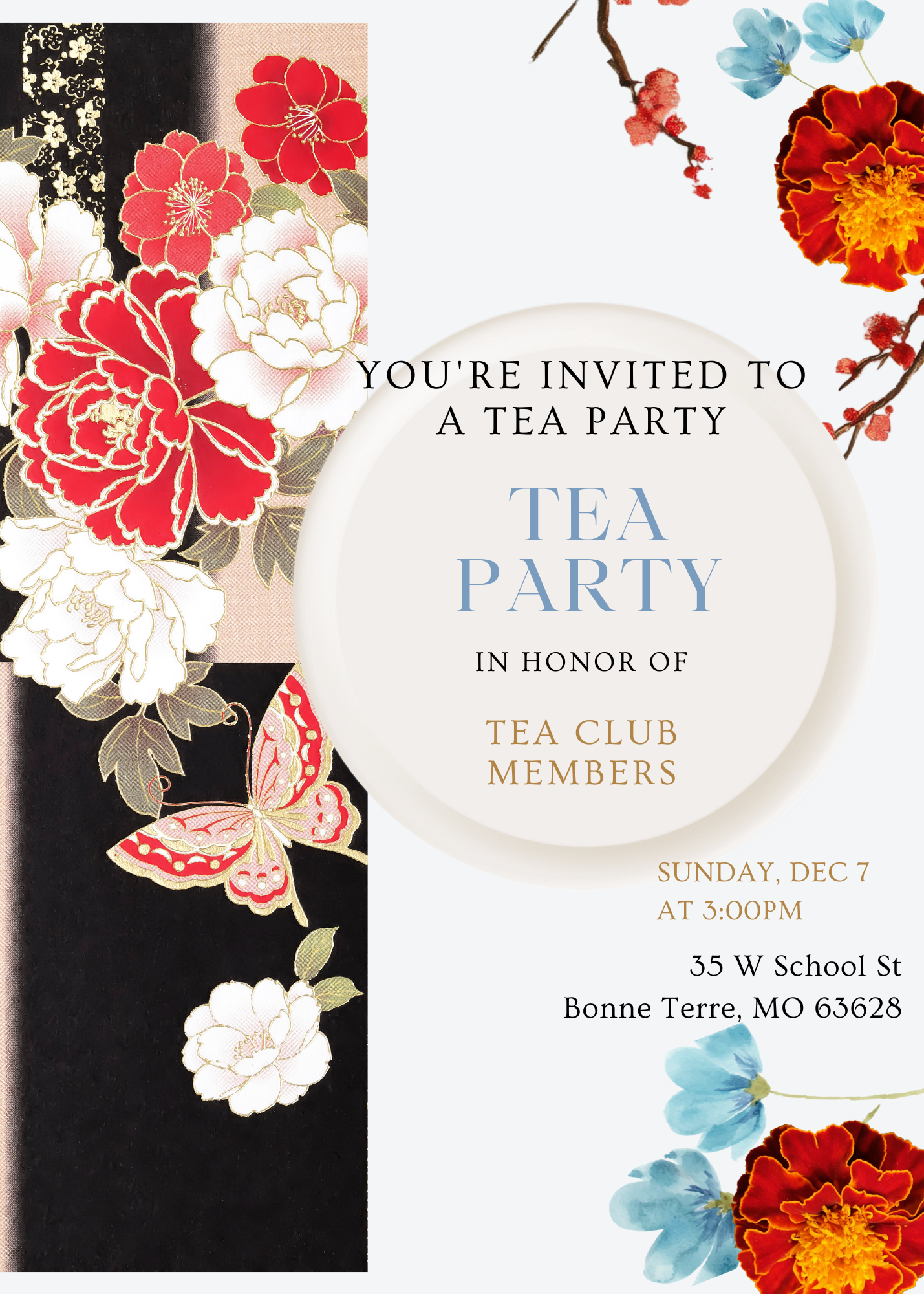 Japanese Inspired Tea Club Party- Guest Attendance