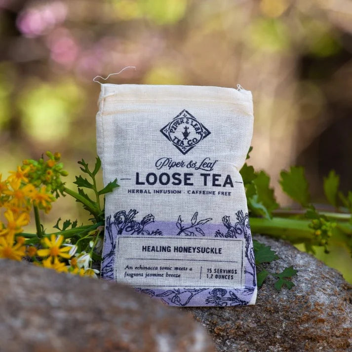 Healing Honeysuckle- Piper and Leaf Tea- Echinacea, Jasmine, Chamomile
