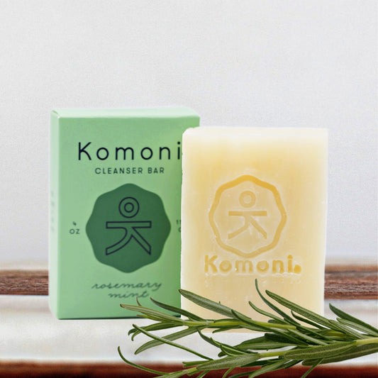 Komoni ROSEMARY ALL NATURAL FACE & BODY CLEANSER BAR