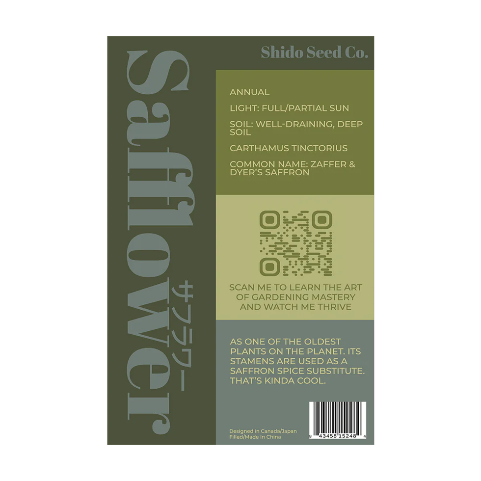 Flowers Safflower Seeds- Shido Seed Co