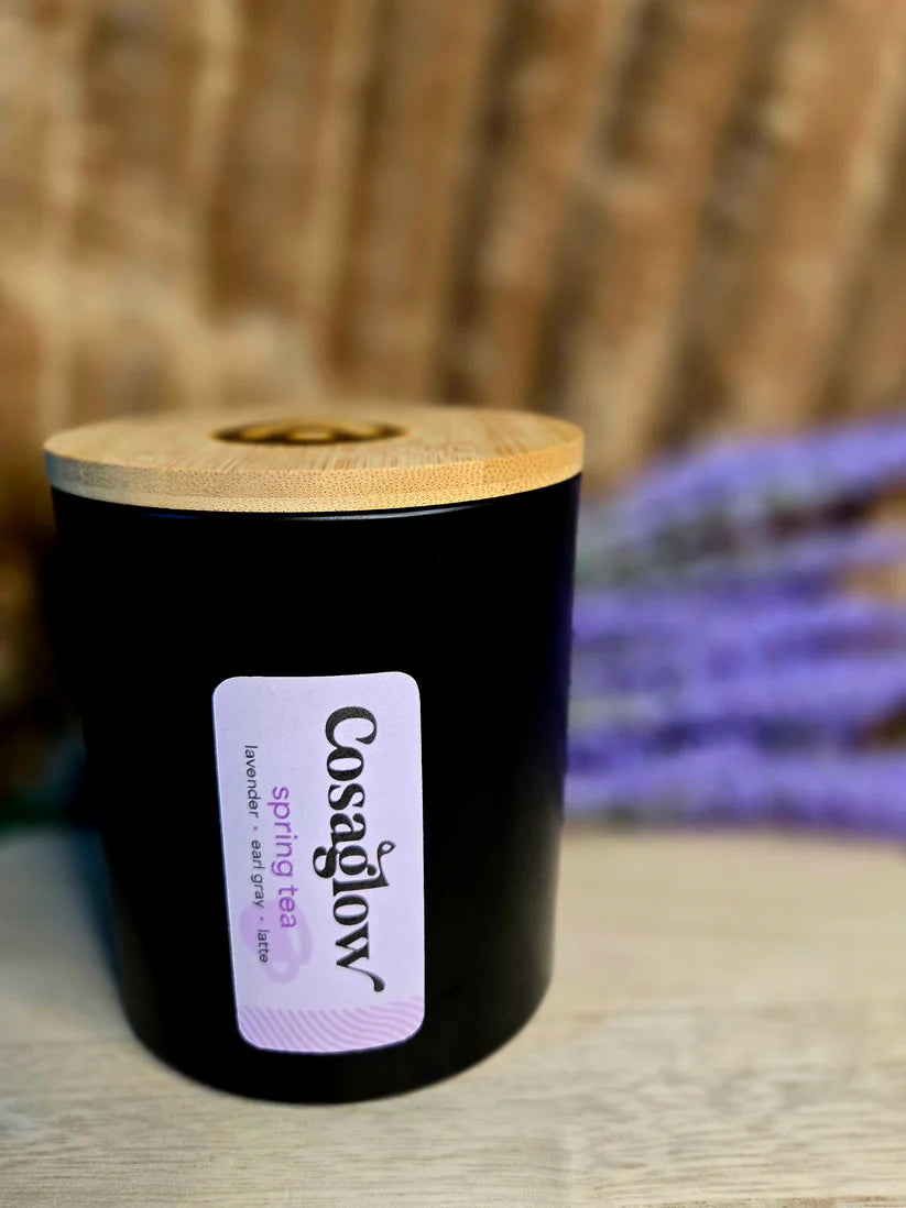Spring Tea - Candle in Black Matte Jar