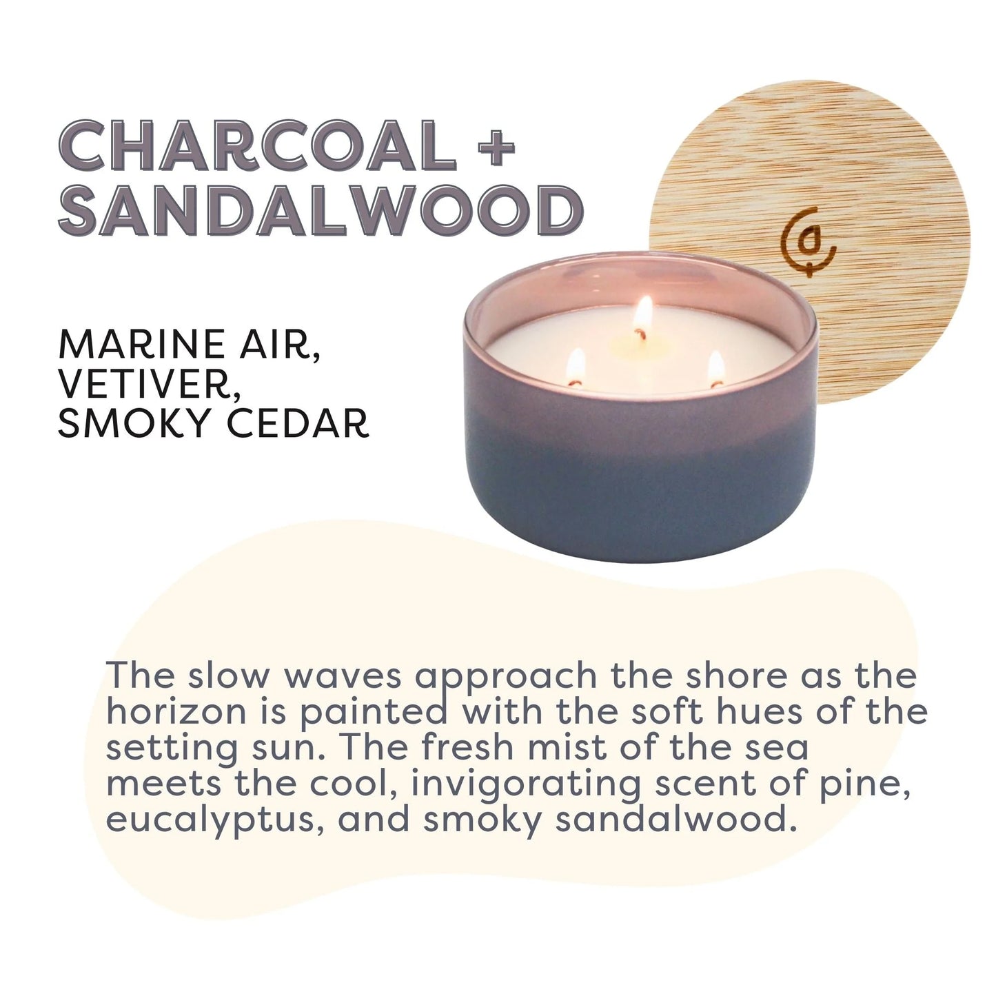 Charcoal + Sandalwood Resilience Series Soy Candle