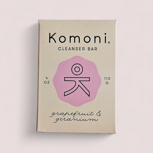 Komoni- GRAPEFRUIT GERANIUM ALL NATURAL FACE & BODY CLEANSER BAR