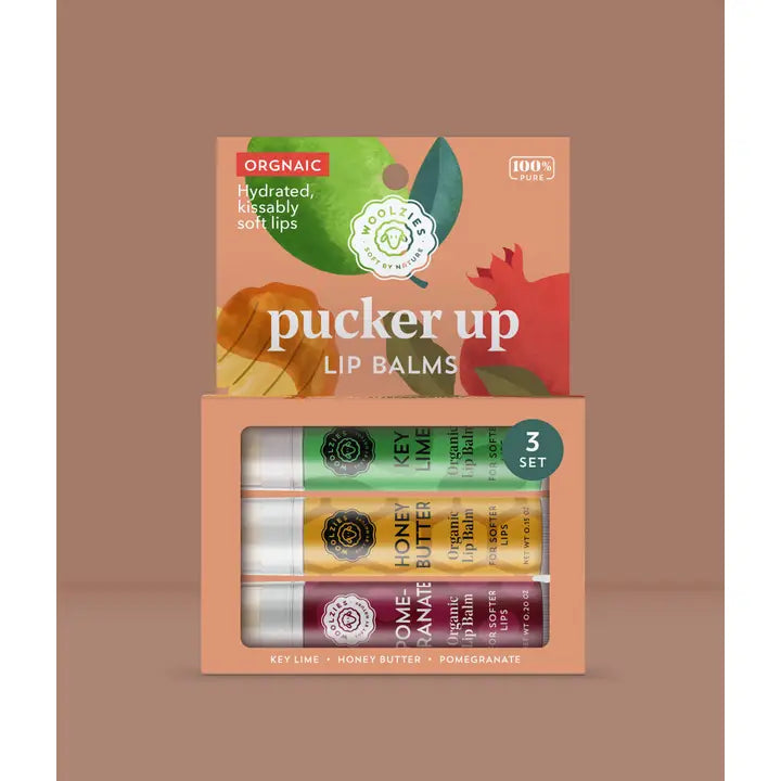 Woolzies Pucker Up Lip Balms Set Of 3