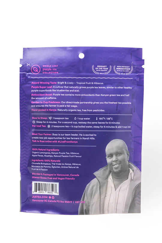 JusTea Purple Rain Sachet Loose Leaf African Tea