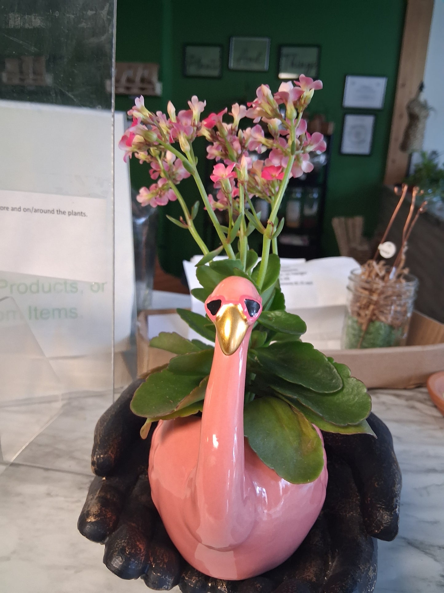 Flamingo planter