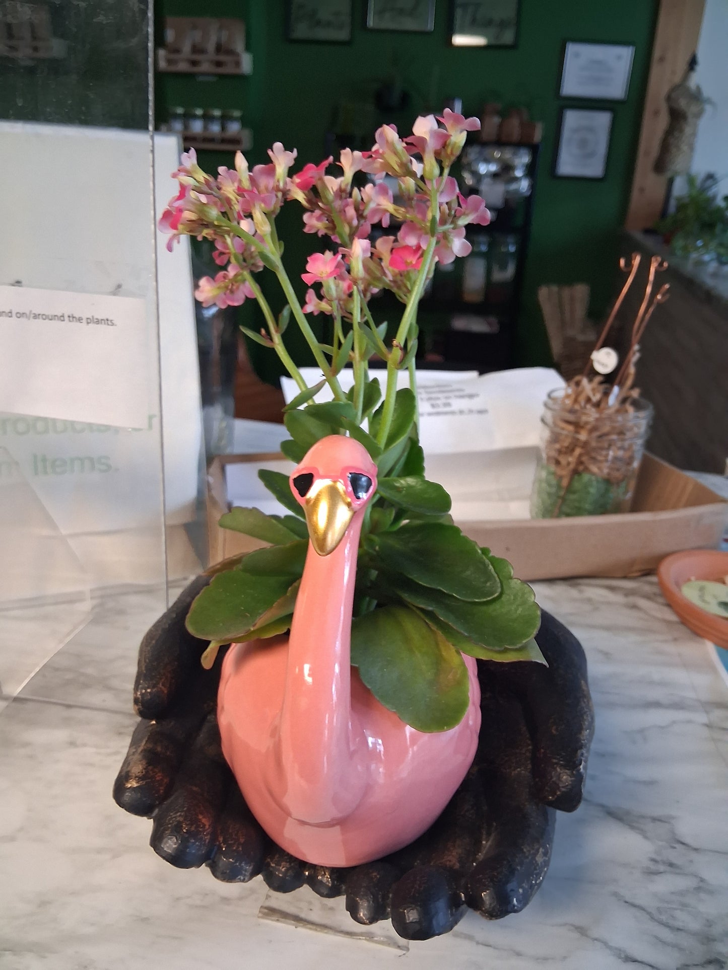 Flamingo planter
