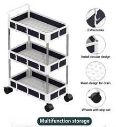 3-TIER UTILITY CART