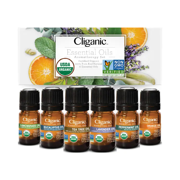 Essential Oils Set- Organic Aromatherapy Set Cliganic – Plants and Things  LLC