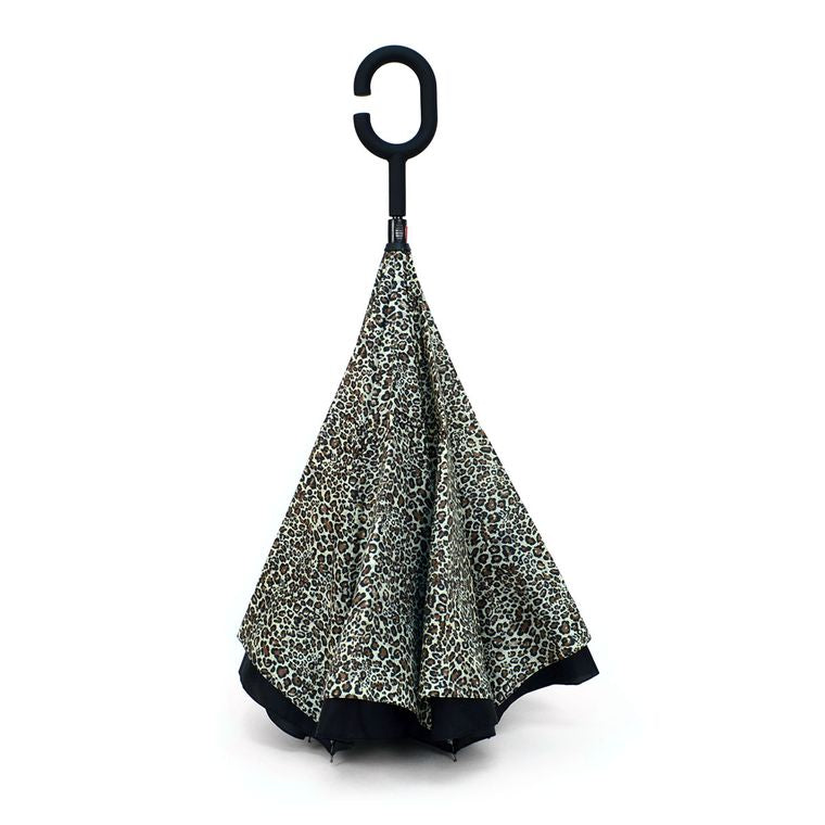 Leopard print Double Layer Inverted Umbrella