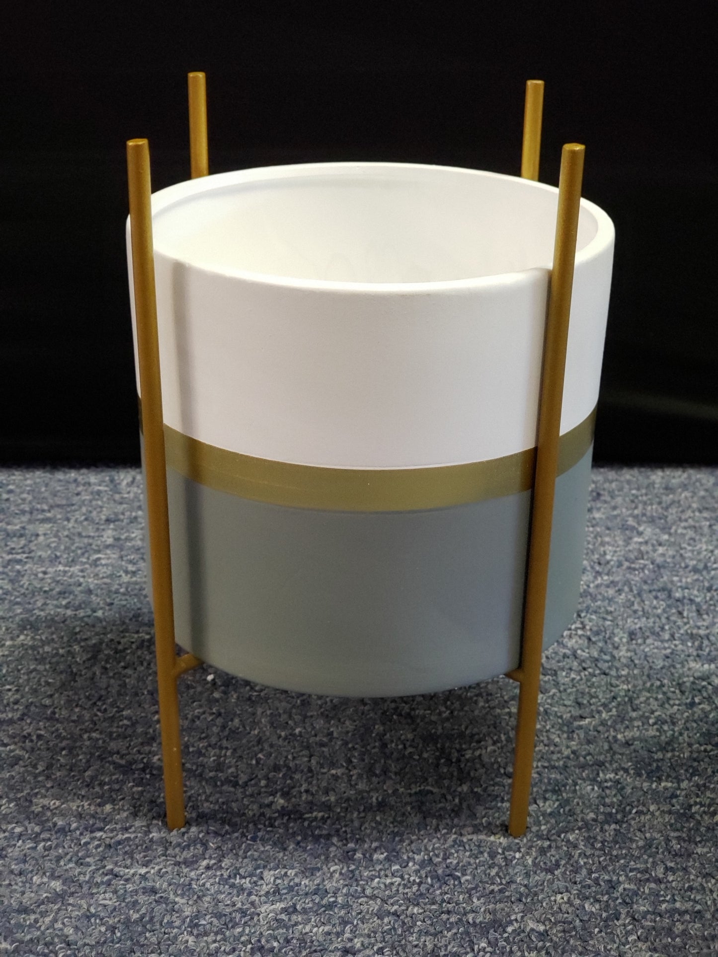 Modernist Planter w/ Gold Pedestal