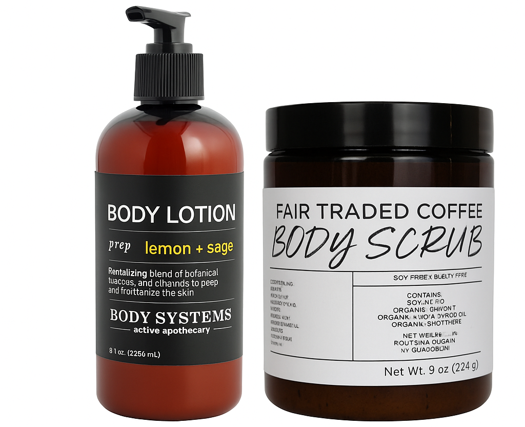 Pair Lotion and Scrub - Lemon and Coffee
