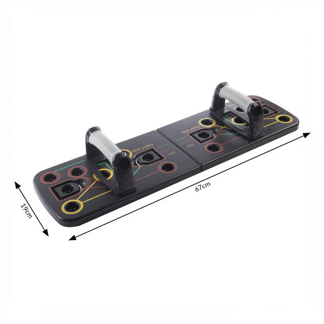 Push Up Board with Handles and Rope- Pukkr