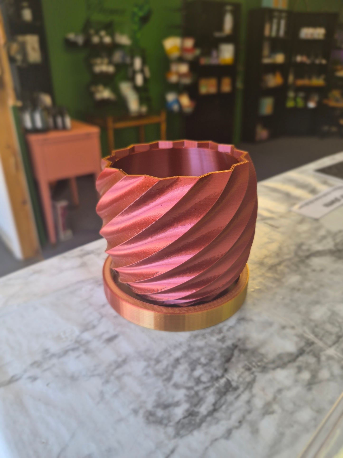 Plant Pots- Silk Color Spiral