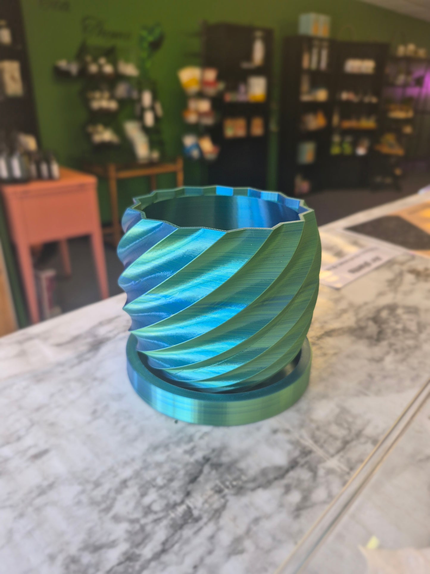 Plant Pots- Silk Color Spiral