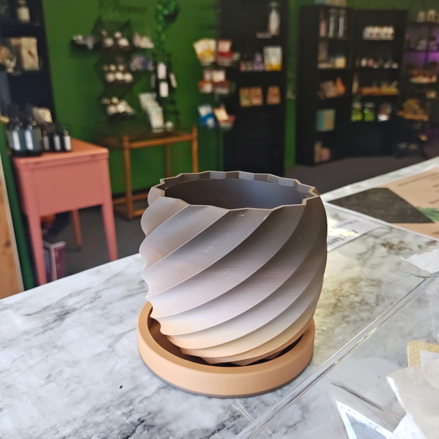 Plant Pots- Silk Color Spiral
