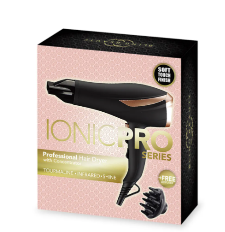 Professional Hair Dryer - Black/Rose Gold
