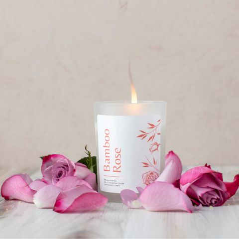 Bamboo Rose Naturally Scented Candle 8oz