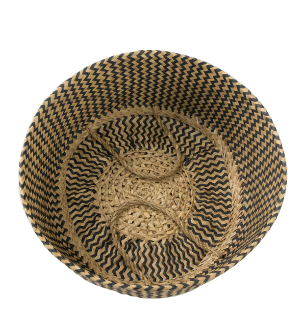 Black Belly Basket with Handles