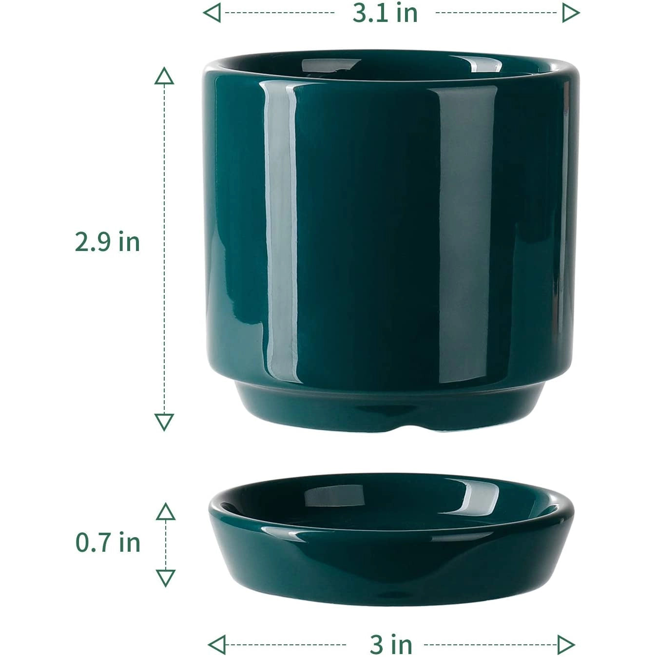 Teal Ceramic Pot